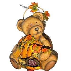 Autumn Harvest Bear Figurine